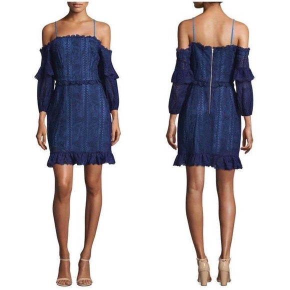 Summer Sale! Parker Irma Lace Dress in Navy - Picture 3 of 4